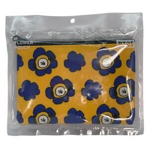 BTS Army Yellow Floral Zip Mini Wallet Coin Pouch KPop Women's NWT